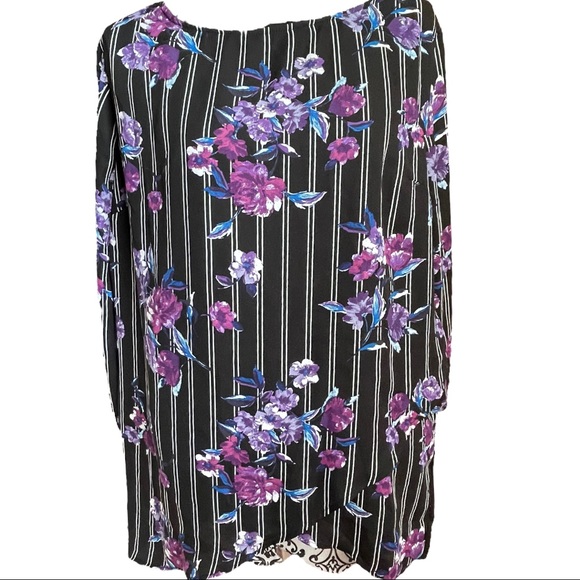 APT 9 - light, sheer-like blouse, 3/4 sleeves with ties, size XL - Picture 1 of 13